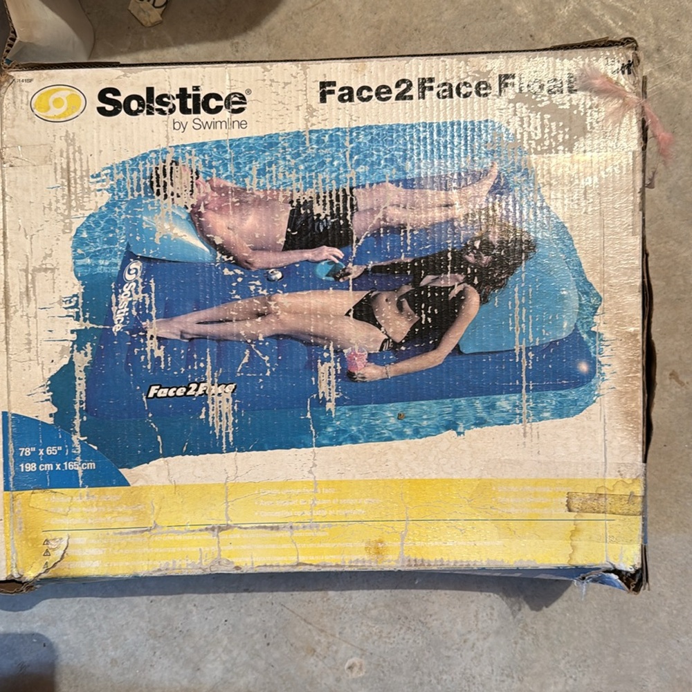 *NEW* Solstice by Swimline Face2Face Oversized Reclining Pool Float- Box Damaged - Picture 4 of 9